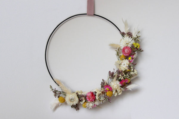 DIY-BOX FLOWER HOOP MET GEDROOGDE BLOEMEN